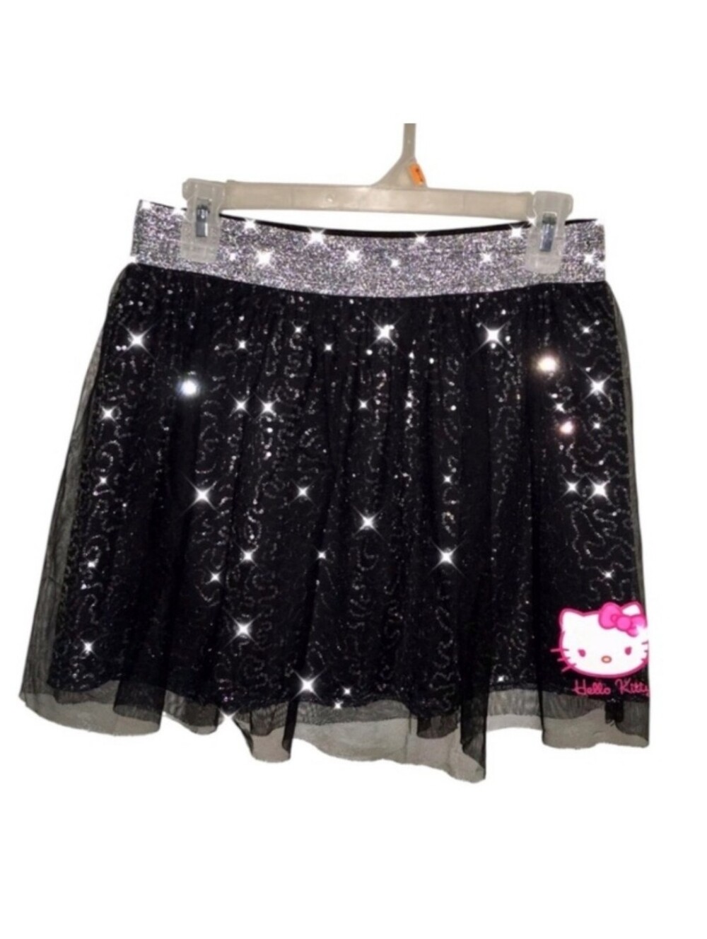 HELLO KITTY Black Sequin Sparkly Skirt (#25) 🎀